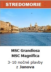 Plavby MSC z Janova na MSC Grandiosa a MSC Magnifica v Stredomorí